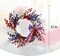 22" 4th of July Patriotic Wreath – Red, White & Blue Front Door Wreath with Bow for Independence Day, July 4th, Flag Day & Memorial Day